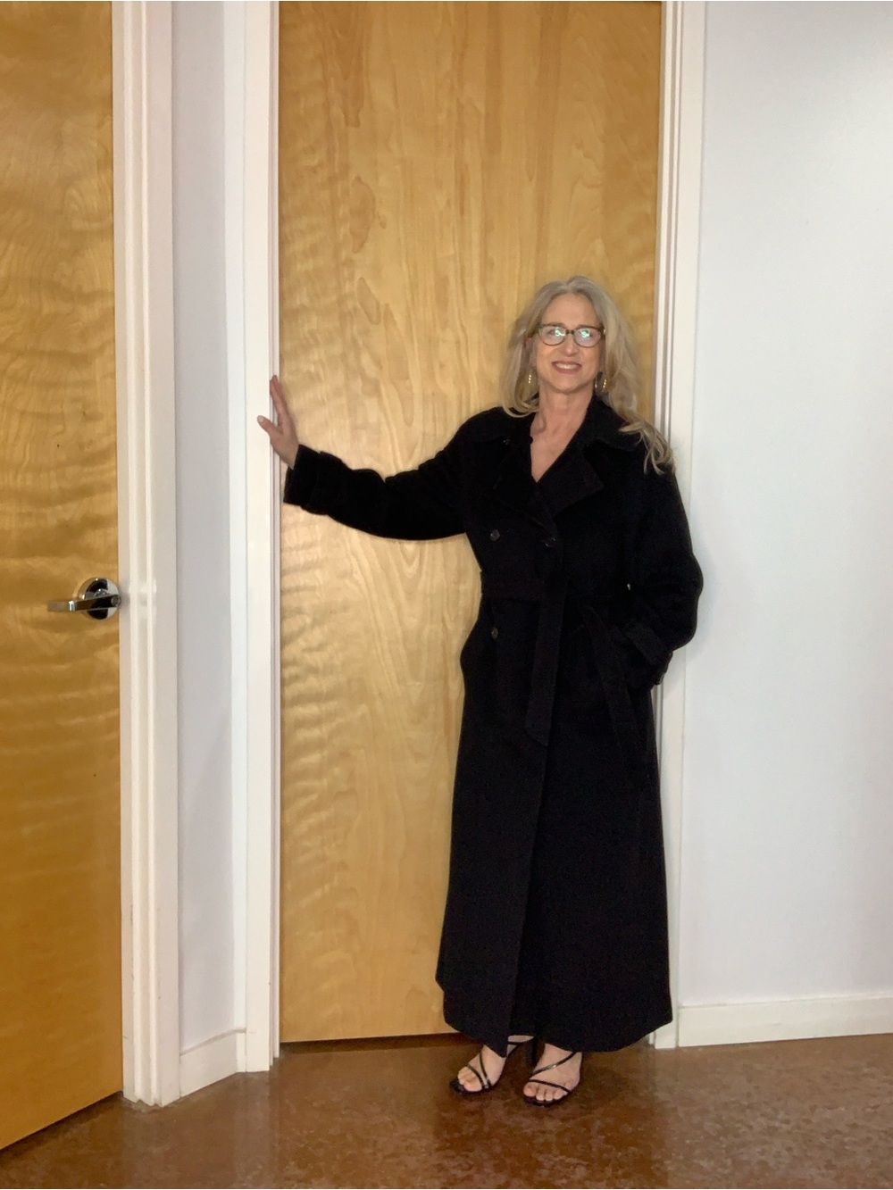 Searle Black Cashmere Blend Coat